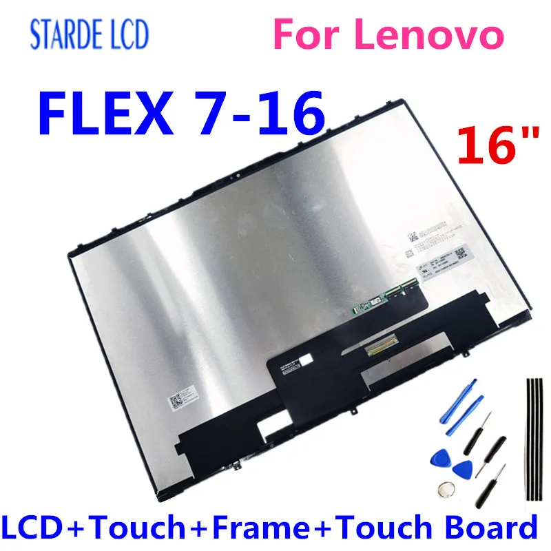 16 cali AAA + dla Lenovo Flex 7-16 Flex 7 16 wyświetlacz LCD ekran dotykowy Digitizer ramka montażowa dla Lenovo Flex7 16 LCD