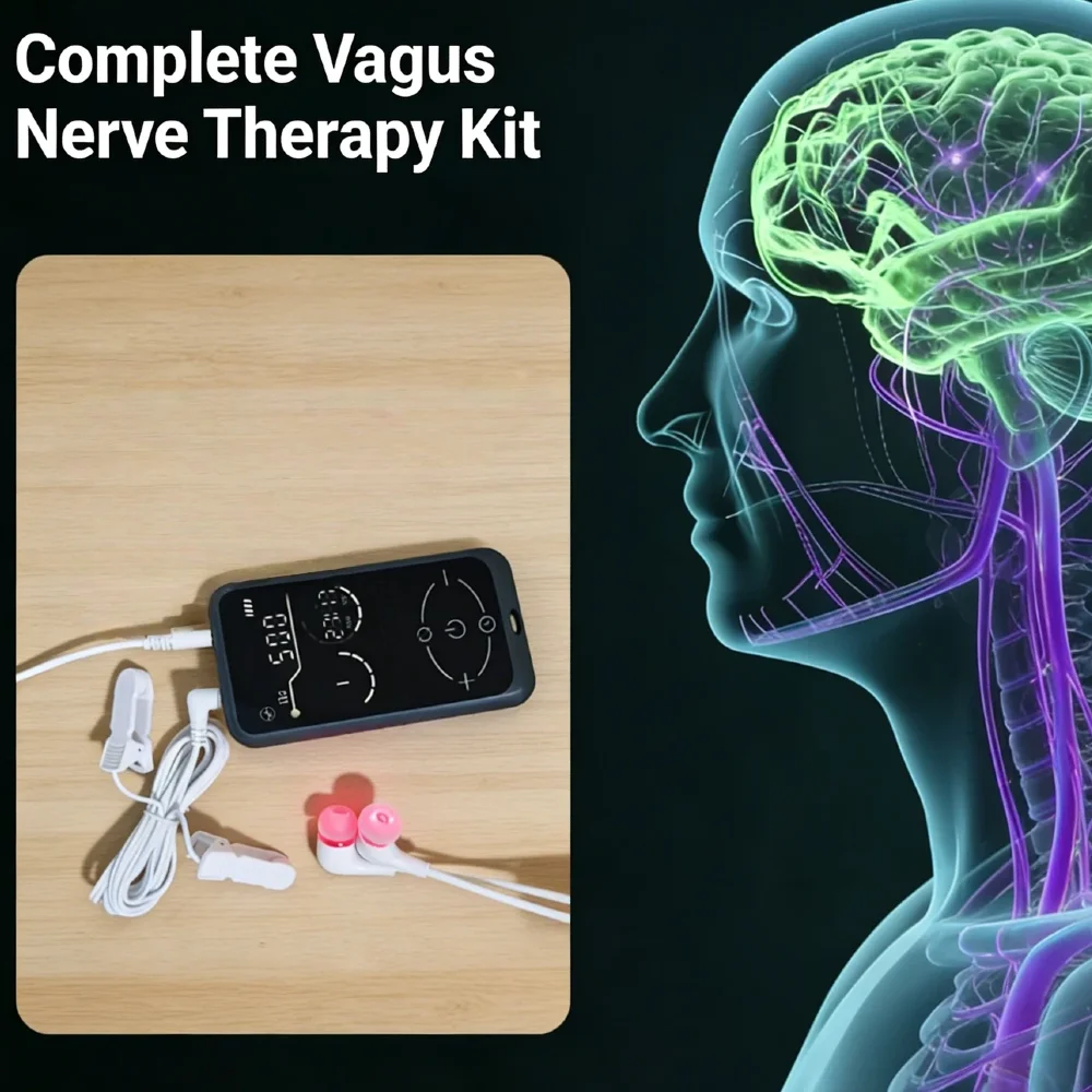 Professional HLKGO Vagus Nerve Stimulator, Sleep Aid Reduces Anxiety Fast Calm Device for Insomnia Relief Stress Management