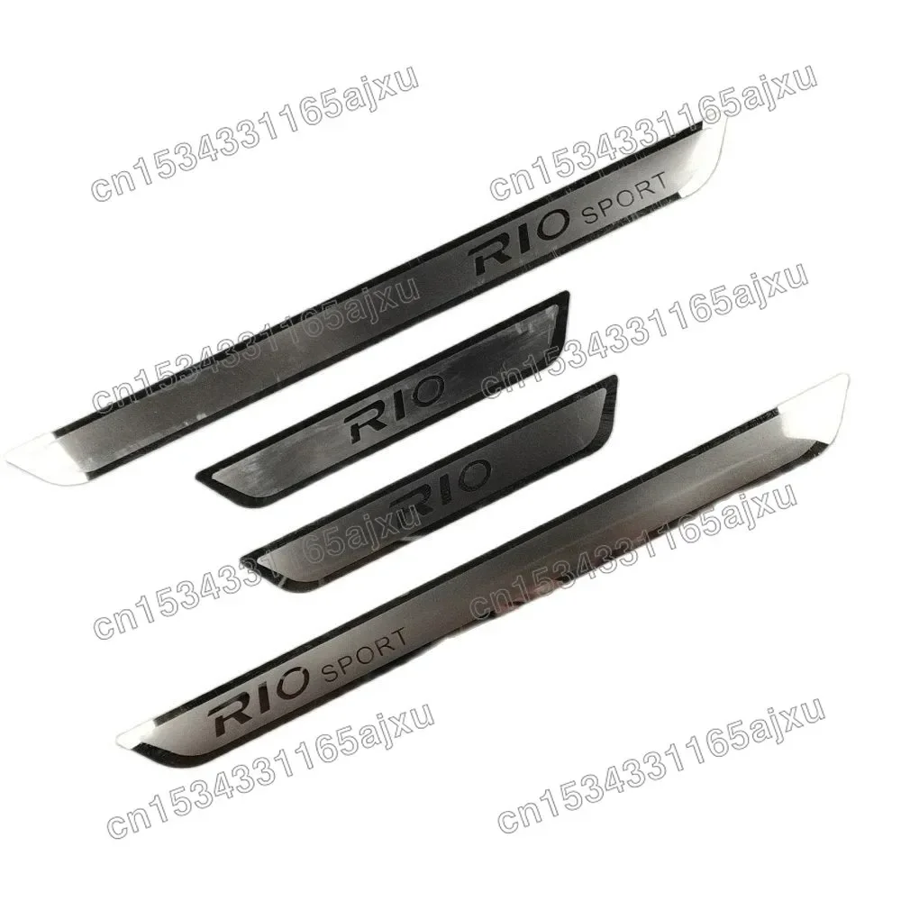 Car Sticker For Kia Rio 3 4 5 Accessories Door Sill Scuff Plate Protector Pedal Guard Styling 2013--2018