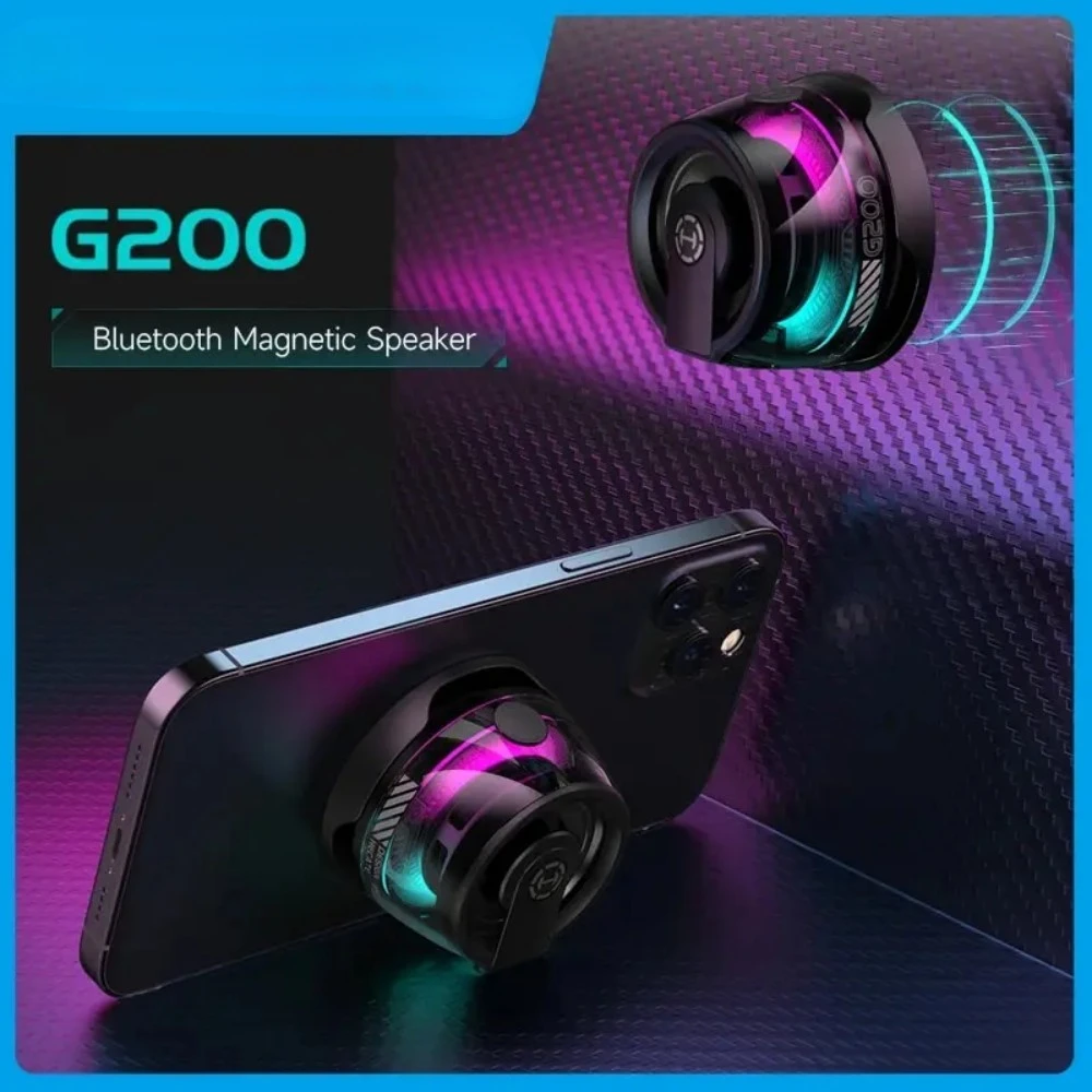 G200Magnetic Speaker Portable Bluetooth Speaker HD Sound Quality Multifunctional Speaker True Wireless Pairing USB Fast Charging