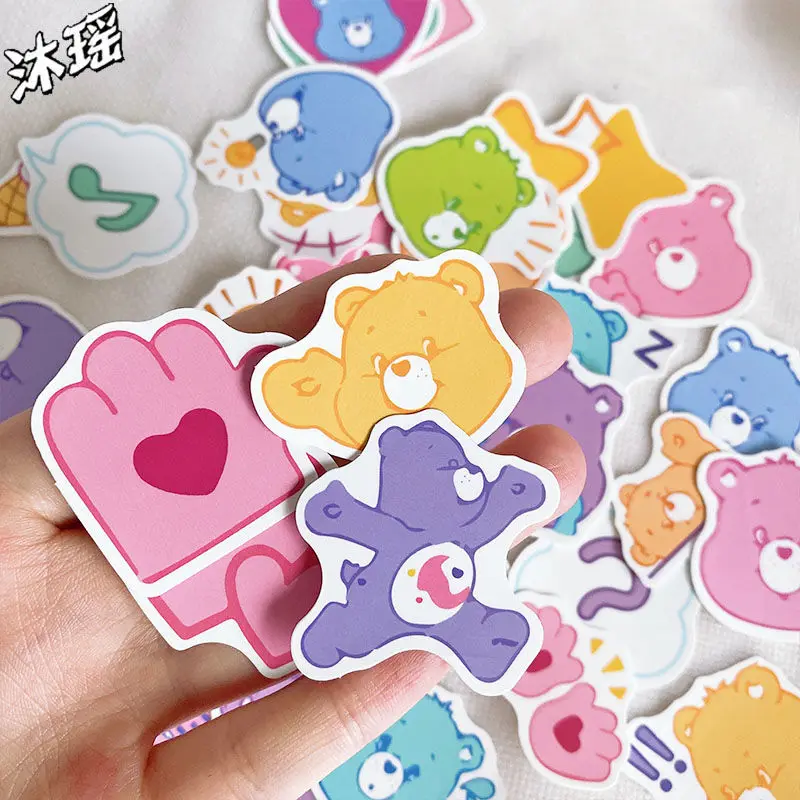 40Pcs Kawaii Care Bears Retro Sticker Dopamine Hand Account Sticker Phone Refrigerator Luggage Diy Decorative Sticker For Girls