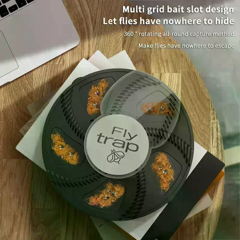 /TPz/Removable Pest Catcher Automatic Rotation Electric Flytrap USB Rechargeable Electric Flycatcher Killing Machine Quiet
