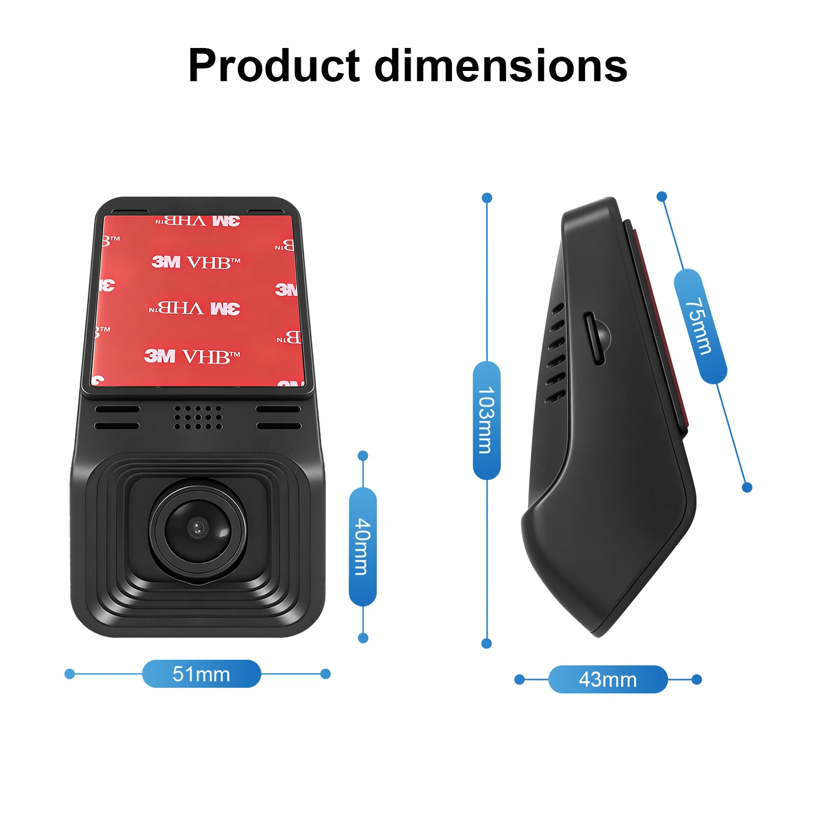 Ezonetronics 1080P HD USB Frontkamera Universelle Auto-DVR für Android-Systeme mit ADAS SD-Karten-Einschub – Detail 9