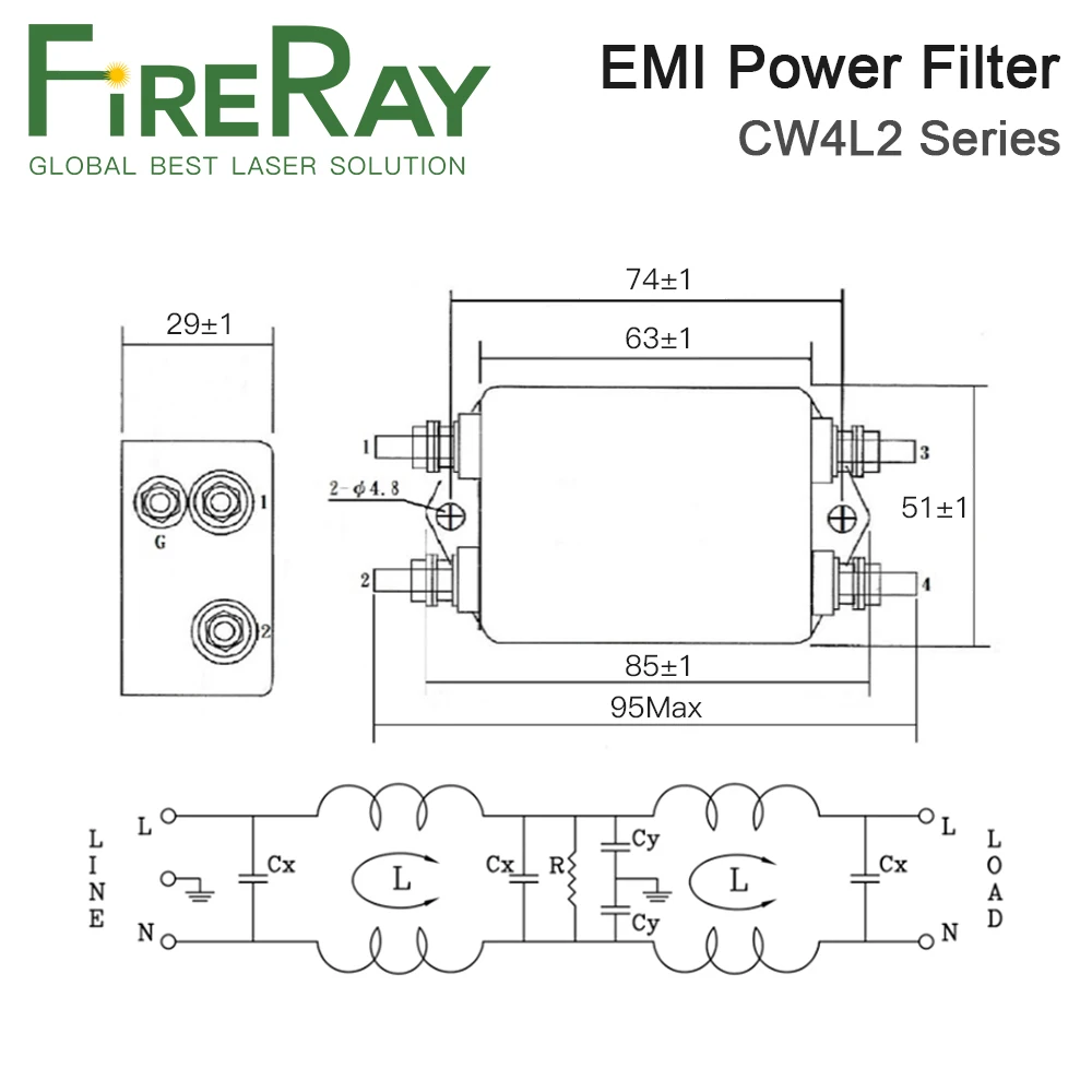 CANNY bene CW4L2-20A-T filtro da potere di EMI filtro monofase a doppia sezione CW4L2-10A -T CW4L2-6A -T