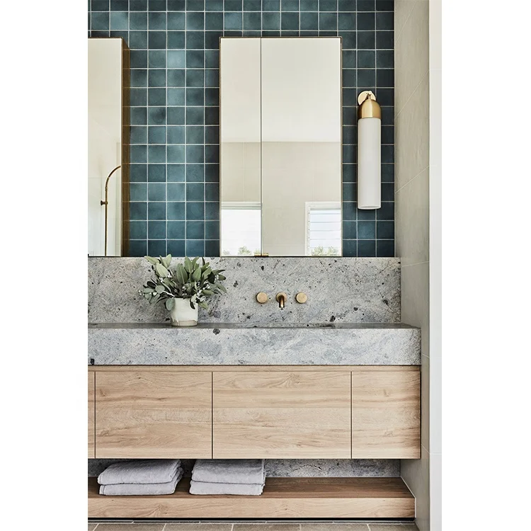 

Artisan Bathroom Cabinets 40 Inch Bathroom Vanity with Sink Timber Veneer Vanity for Villa Project