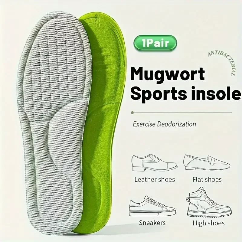 1pair 5D Sports Insoles  invisible inner raised insole for male and female comfort with a soft sole and full cushion for shock