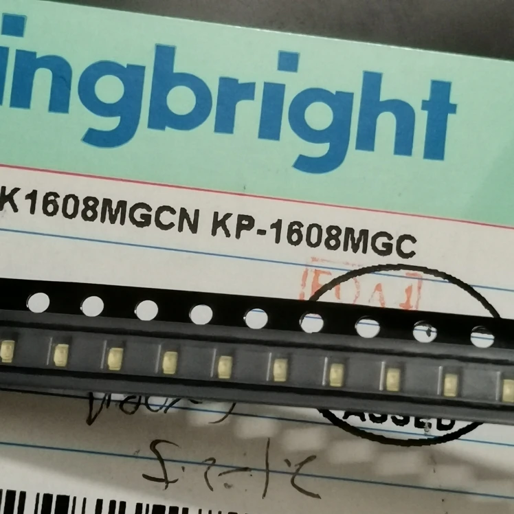 50Pcs/KP-1608MGC 0603 (1608) Yellow-green light, super bright LED indicator