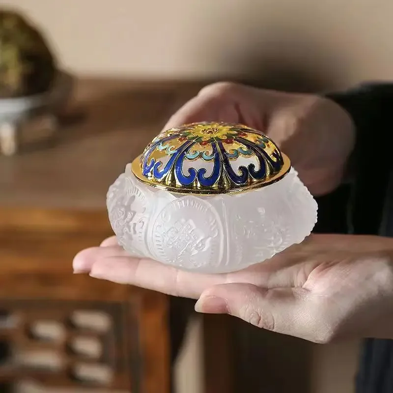 

Красивая стеклянная курильница Zen Home, украшение для чайной церемонии, курильница