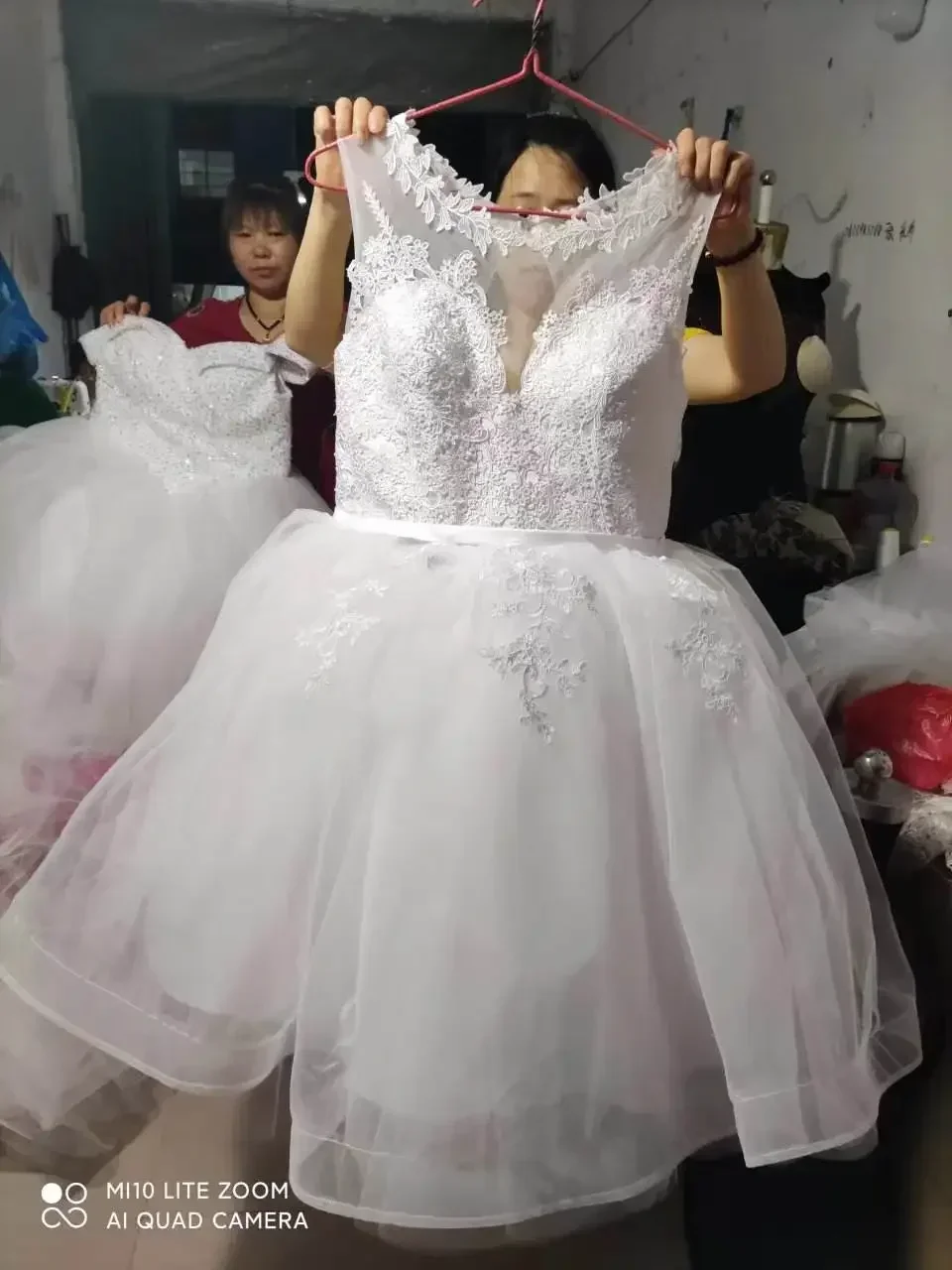 Customized  Lace Appliques Wedding Dress Robe De Mariée Plus Size Illusion Cap Sleeves Country Style Mini  Bridal Gown