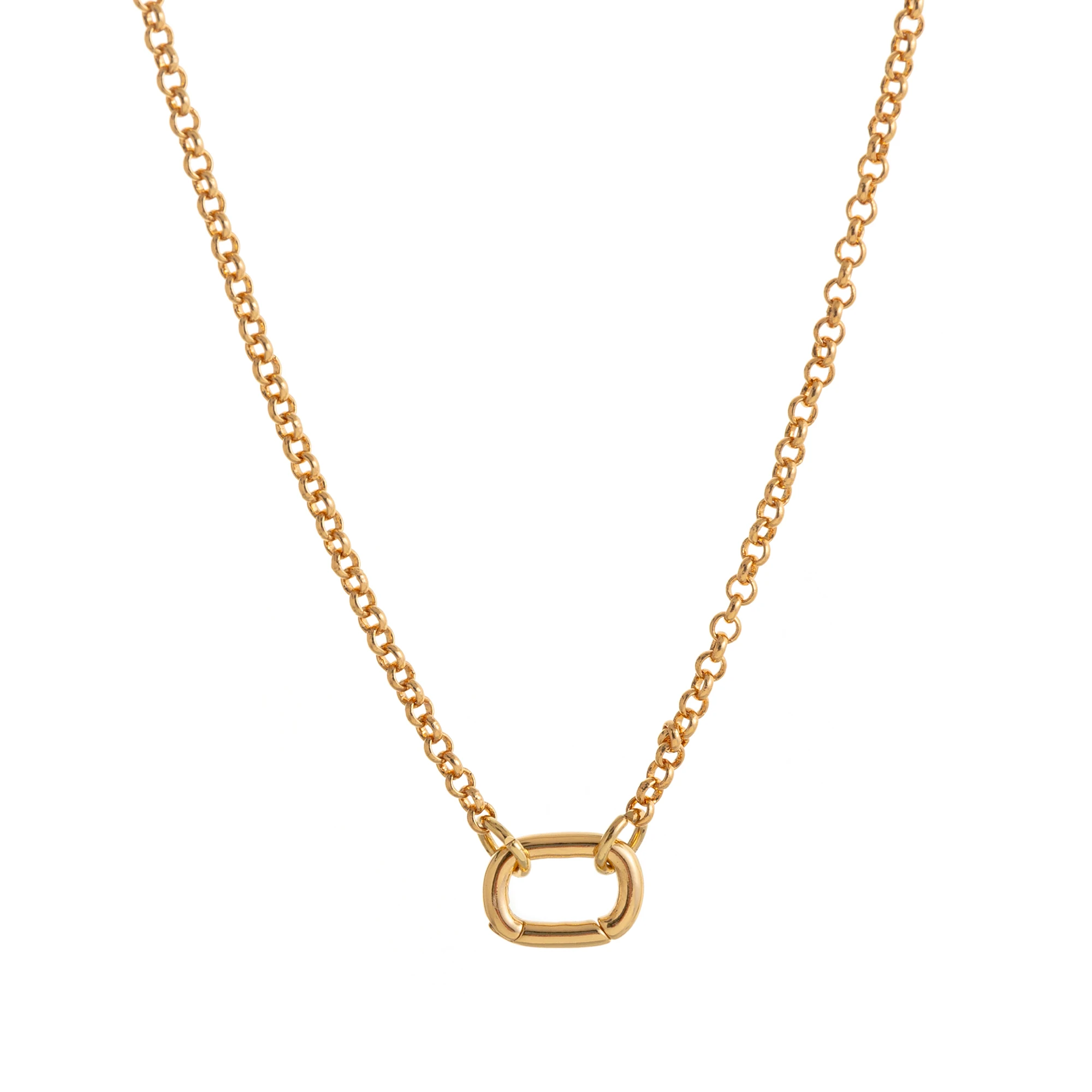 18K Vergoldete Kupfer-Halskette mit Exquisitem Rundem Anhänger und Kristallverzierung, Elegantes Schmuckgeschenk – Detail 5