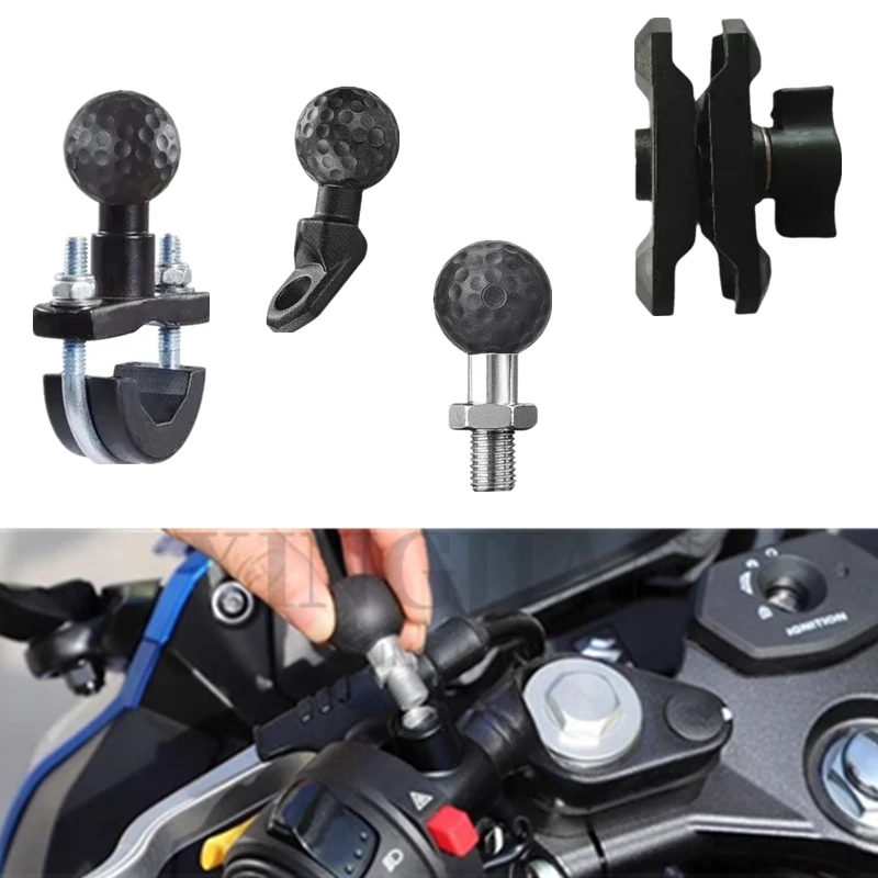 Universal Motorcycle Accessory Mounting Ball Bracket M8 M10 Side Mirror Hole Expansion DVR Cell Phone Holder Support Balls