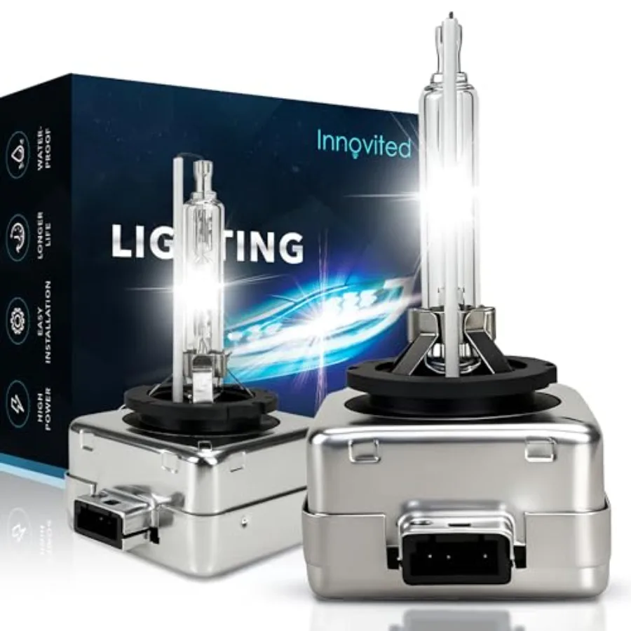 

D1S HID Xenon Headlight Bulbs 6000K Cool White High Low Beam 66144 66140 85140 85415etc Replacement Bulb - Pack of 2