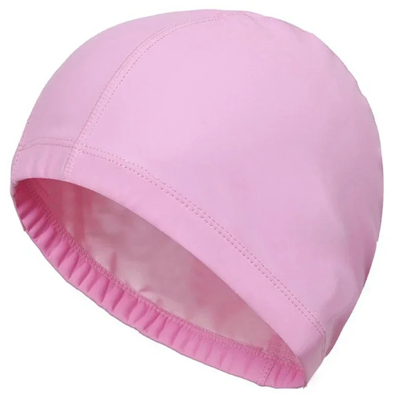 New Waterproof PU Fabric Protect Ears Long Hair Water Sport Swim Pool Swimming Bathing Caps Hat Plus Size for Men & Women Adults