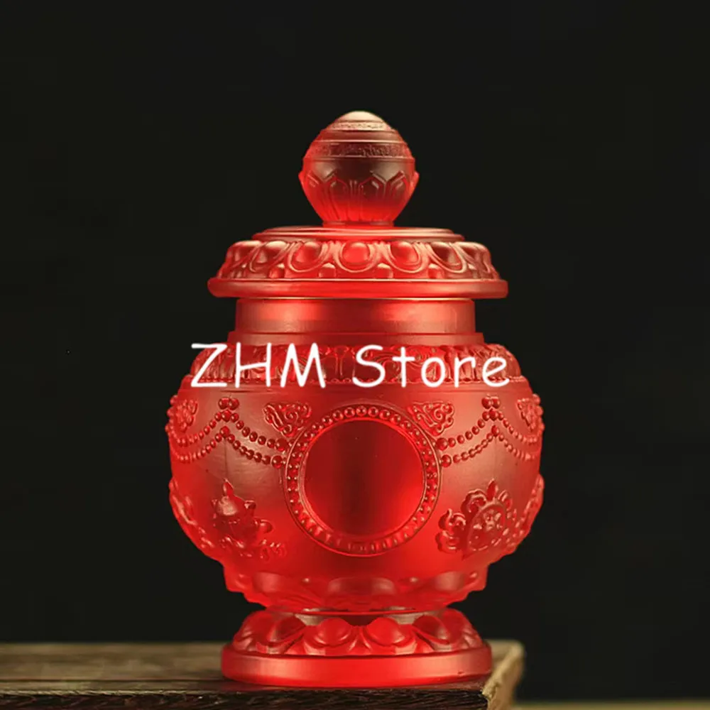 Discover the Charm and Symbolism of the 13cm Tibetan Tranic Resin Eight Auspicious Symbol Ruyi Bottle 13cm Tibetan Tranic Supplies Resin Eight Auspicious Symbol Ruyi Lucky Decorate Treasured Bottle