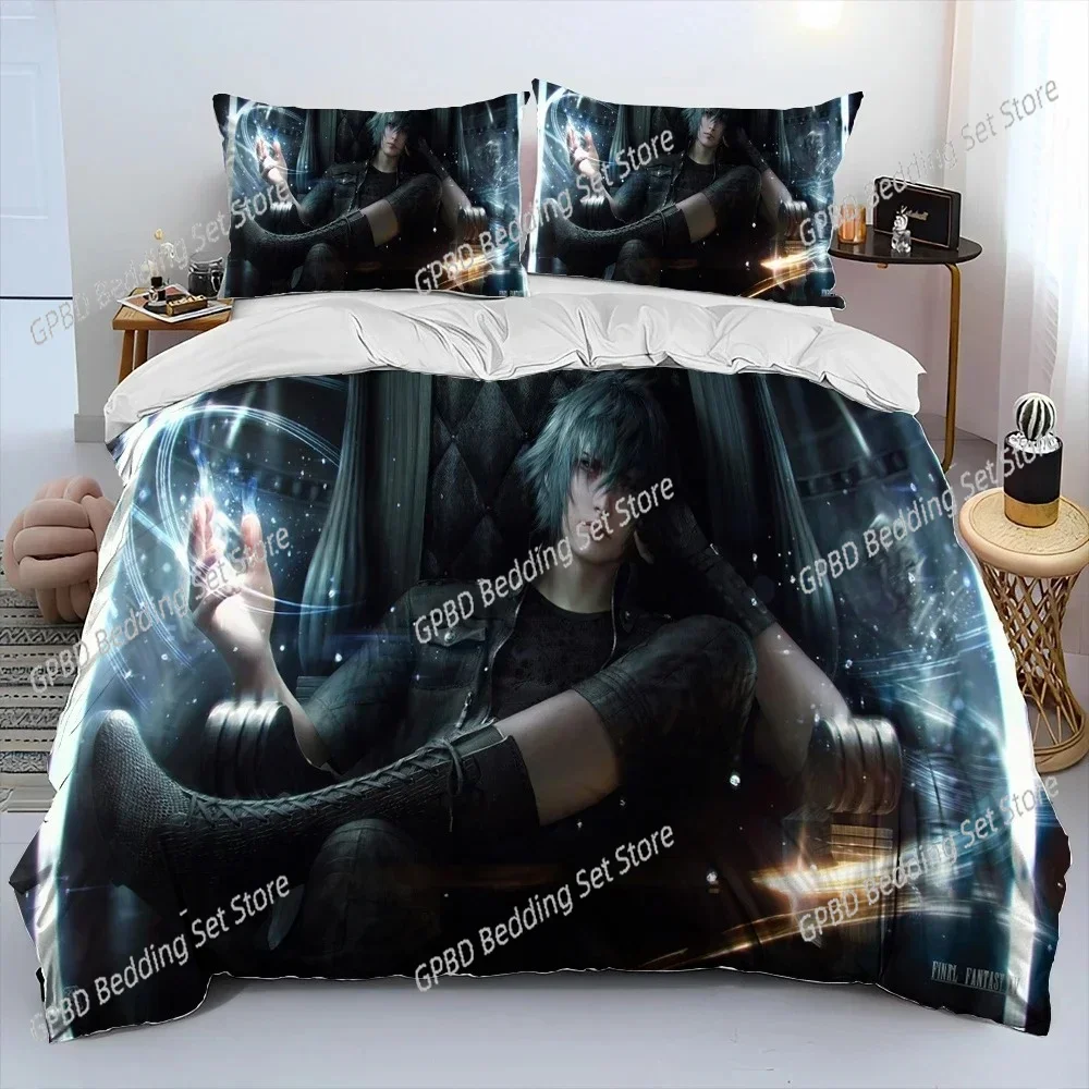 

Final Fantasy Series Games Cartoon Comfortable Duvet Quilt Cover Pillowcase Bedding Set Children Bedroom Decoration Home Textile