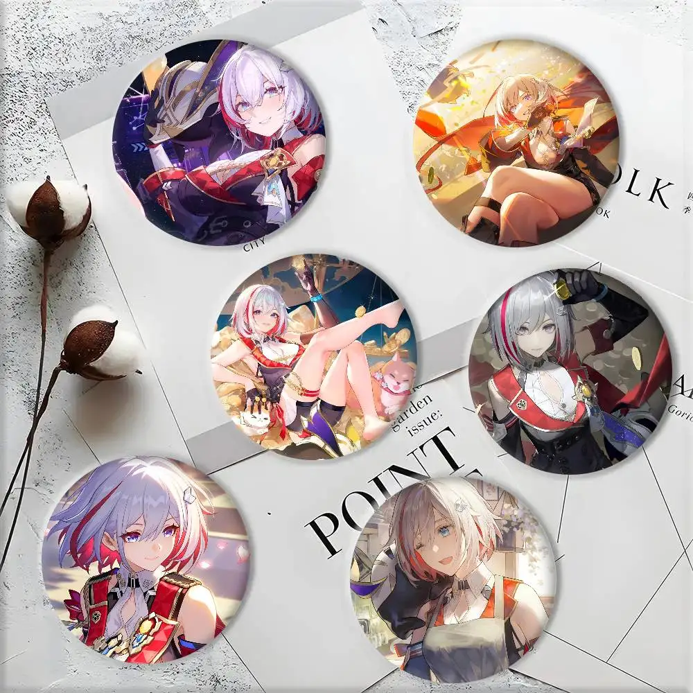 Game Anime Honkai Star Rail Topaz Manga Badge Tinplate DIY Backpack Clothing Accessories Jewelry Pins