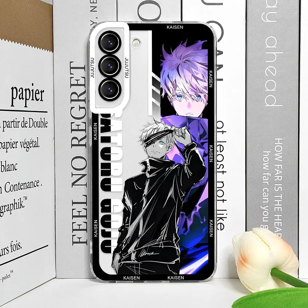 Jujutsu Kaisen Satoru Gojo Comics Phone Case for Samsung Galaxy A55 A54 A53 A51 A22 A32 A31 A13 5G Clear Soft Cover Anime Fundas