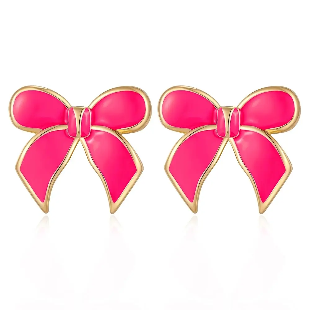 

Черные серьги-гвоздики с бантиками для женщин, милые изящные маленькие серьги с бантиками, модные гипоаллергенные украшения