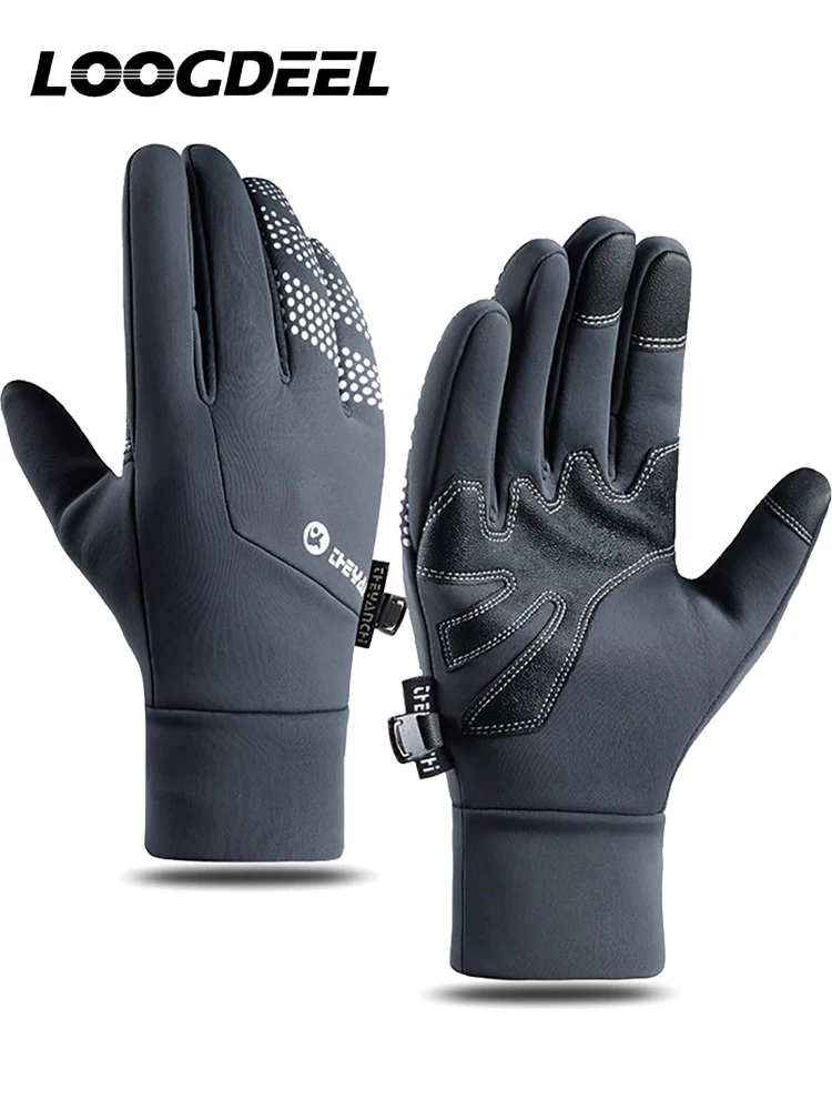 AliExpress LOOGDEEL Winter Cycling Bike Gloves for Men Women Gloves with Touchscreen Fingers Winter Gloves for Women Men Cold Weather