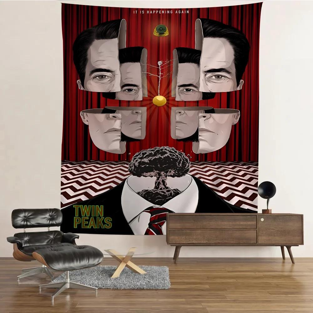 

TWIN PEAKS Colorful Tapestry Wall Hanging Hippie Flower Wall Carpets Dorm Decor Wall Art Decor