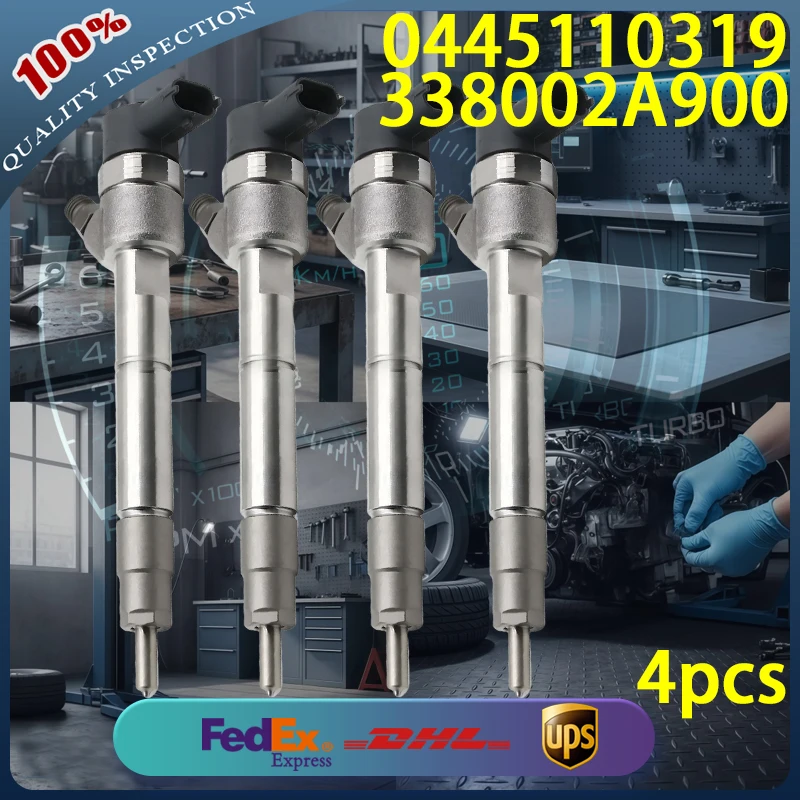 

0445110319 High Quality Common Rail Diesel Injector 338002A900 for Hyundai ix20 i20 i30 Solaris 1.6 d Diesel Engine 4pcs