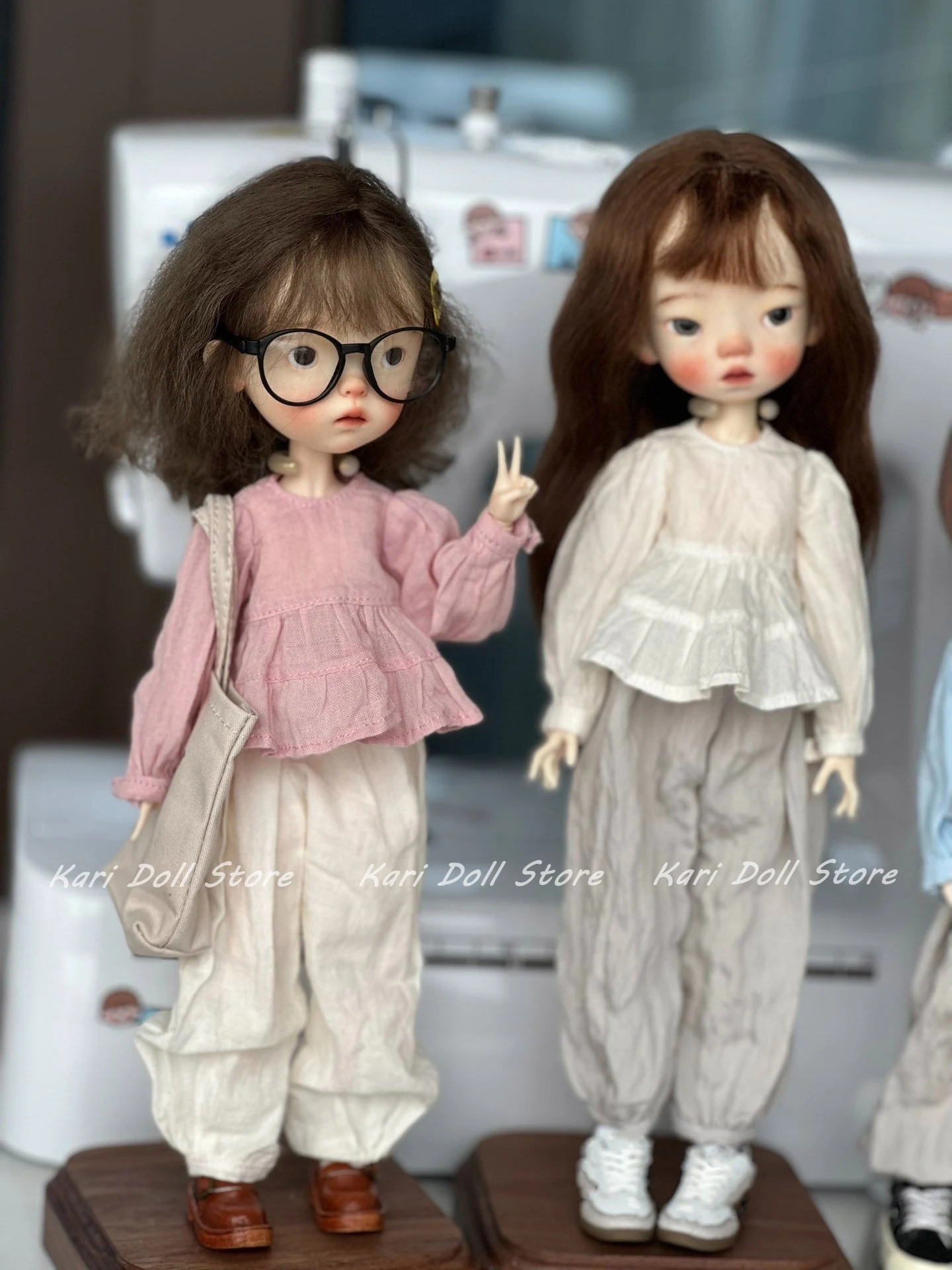 Kari Doll Clothes and Skirts 2025 Original Handmade Skirt Top Cotton and Linen Trouser Set for Landazz Landoudou Doll