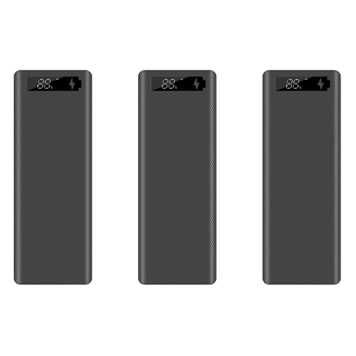 

A07I 3X Версия для быстрой зарядки 10X18650 Чехол для аккумулятора с двумя USB-портами для зарядки телефона QC 3.0 PD 18650 Держатель для аккумулятора Зарядное устройство