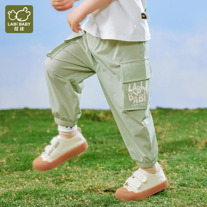 

Kids Overalls Pants with Pockets Outdoor Elastic Trousers for Boys Girl Children Casual Long Pants Spring Autumn Trouser 1-4Year