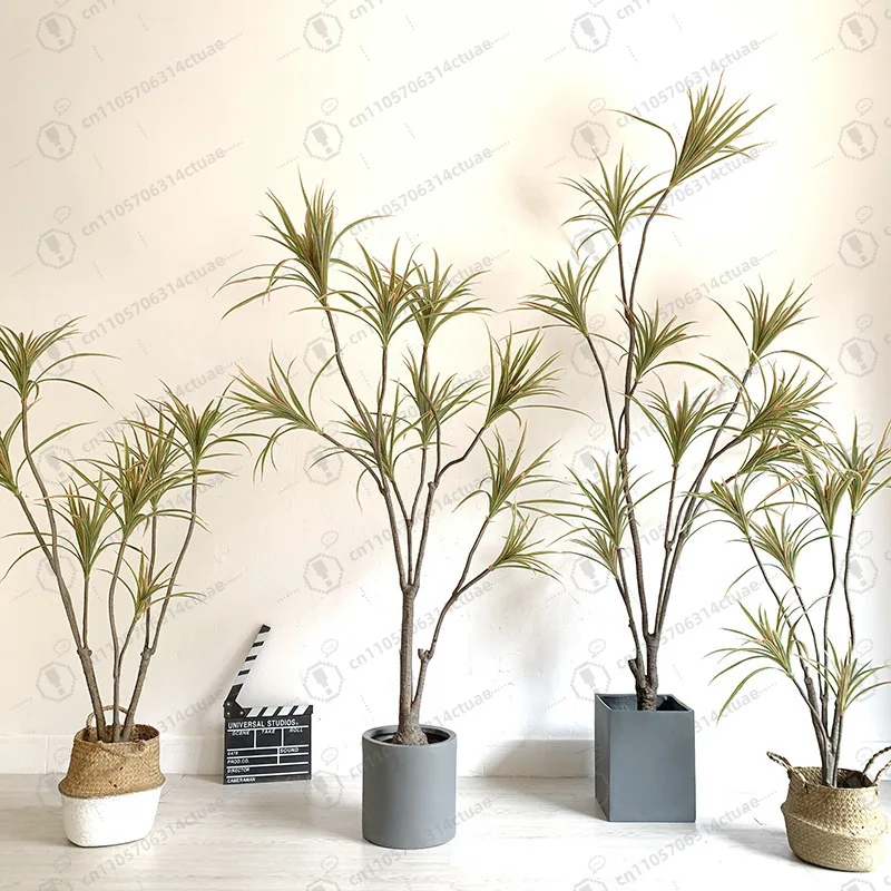 شجرة حديدية برازيلية كبيرة دم التنين زخرفة ناعمة نوافذ خضراء نبات اصطناعي ديكور مركز تسوق الفندق البلاستيكي #5