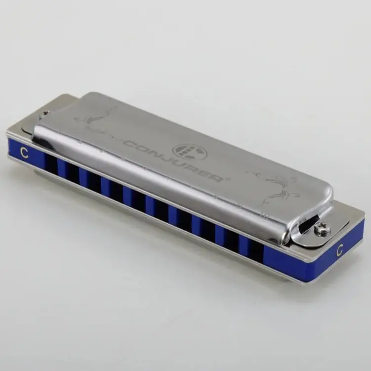 CONJURER Diatonic Harmonica Set 10 Holes Blues Harp Mouth Organ 7 Keys For Adults Band Player