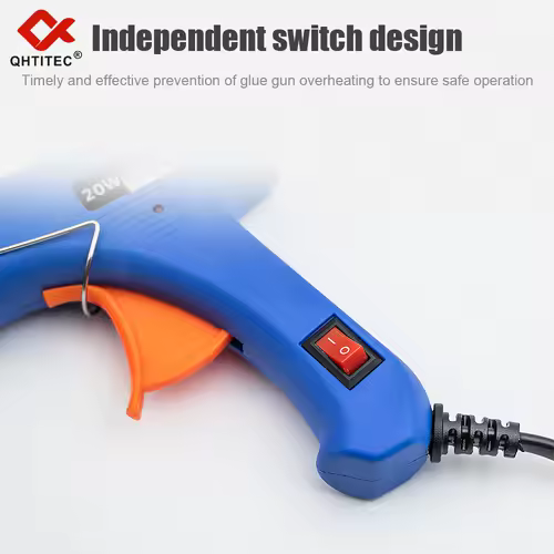 JCD 20W Hot Melt Glue Gun DIY Mini Household Industrial Guns Heat Temperature Electric Repair Tool with 20Pcs 7mm Glue Sticks - Image 4