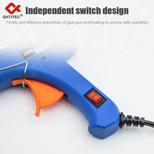 JCD 20W Hot Melt Glue Gun DIY Mini Household Industrial Guns Heat Temperature Electric Repair Tool with 20Pcs 7mm Glue Sticks - Image 4