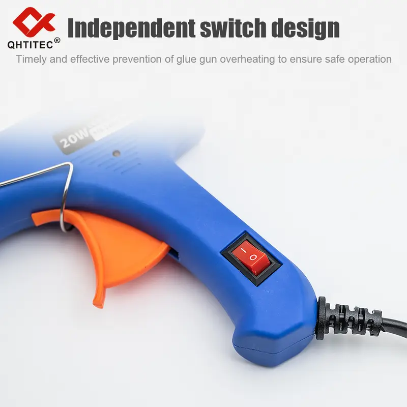 JCD 20W Hot Melt Glue Gun DIY Mini Household Industrial Guns Heat Temperature Electric Repair Tool with 20Pcs 7mm Glue Sticks - Image 4