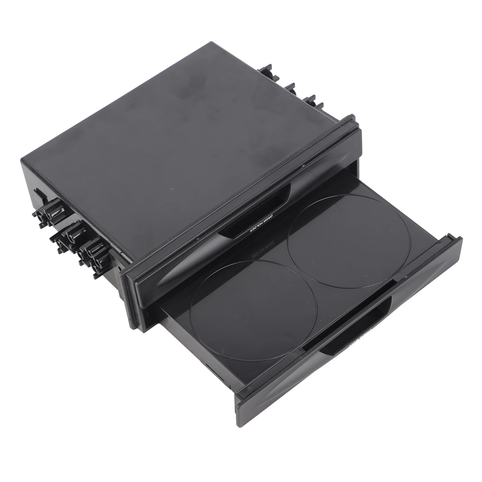 Car Radio Cup Holder Single Din 2 in 1 Layer Black Cup Holder Multi Purpose Car Stereo Storage Box for Organizing Items