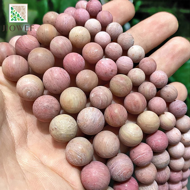 4/6/8/10/12mm Matte Red Rhodonite Loose Round Beads Natural Stone for Jewelry Making Diy Handmade Bracelet Earrings 15\