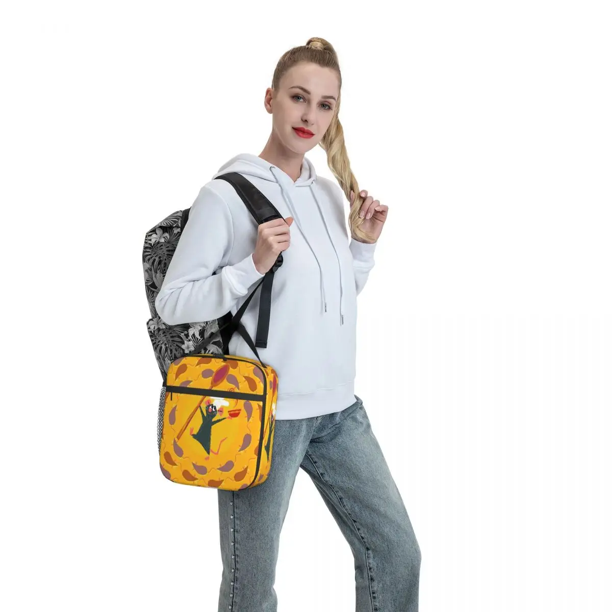 Ratatouille Lunch Bag Picnic Lunch Box For Adult Fun Print Thermal Tote Handbags Oxford Portable Zipper Cooler Bag
