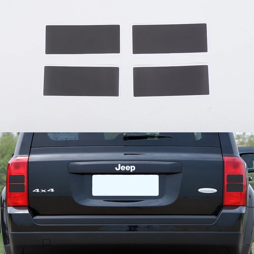 4Pcs/set Car Rear Light Lamp Decoration Stickers For Jeep Patriot 2011-2016 Exterior Styling Accessories