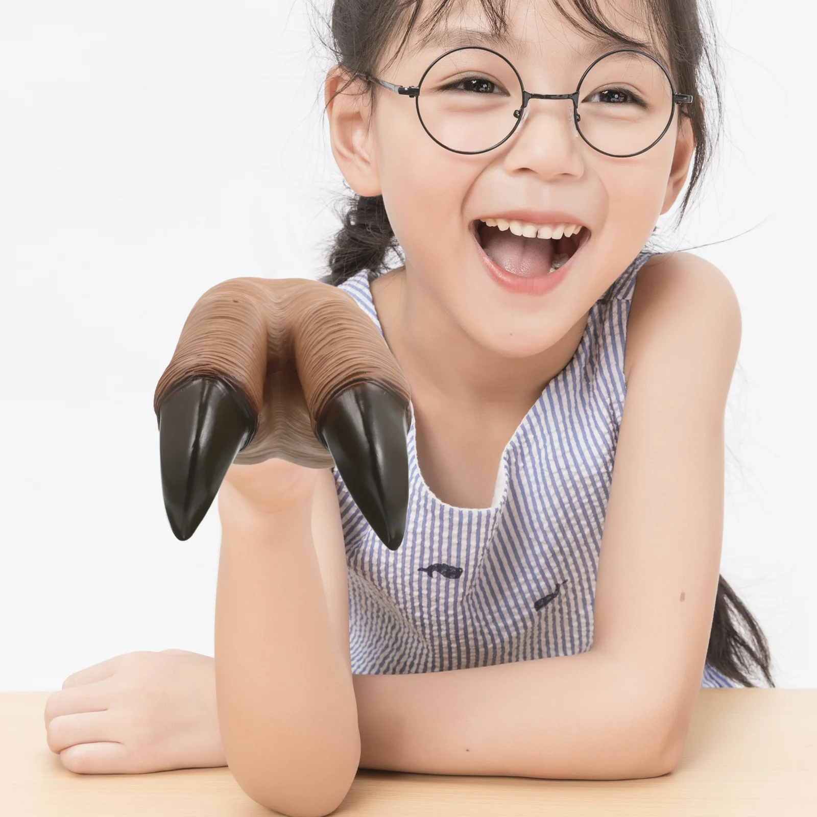 Marionette a mano di dinosauro Guanti animali in vinile realistici per bambini Gioco di ruolo Interazione genitore-figlio Puntelli per spettacoli teatrali