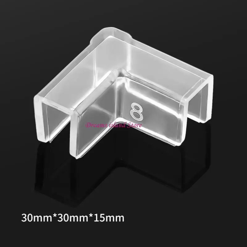 4 piezas Bordes vidrio peces Bordes a prueba choque Protector Protector acrílico transparente multifuncional HX6C