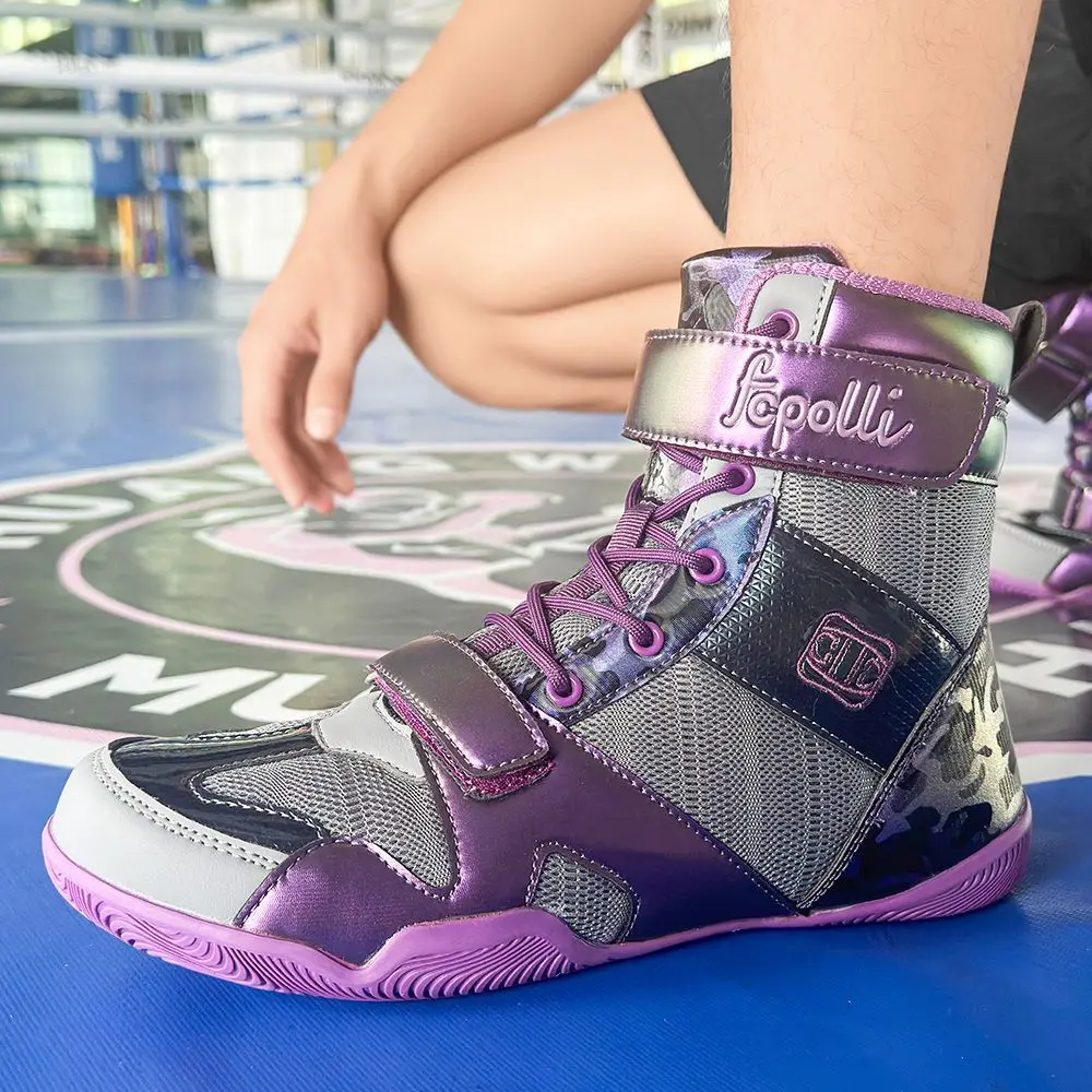 Boxing Shoes Sneakers Athletic Shoes Waterproof Anti-slip Cushioning Shoes Breathable Anti-slip Mesh Booster Shoes