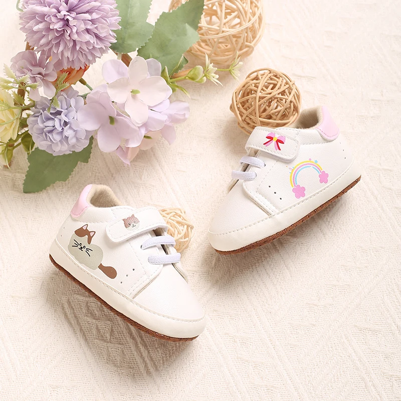 

Fashionable 0-18M Baby Casual Sports Shoes For Spring And Autumn Men And Women High-Quality Soft Soled Anti Slip Walking Shoes