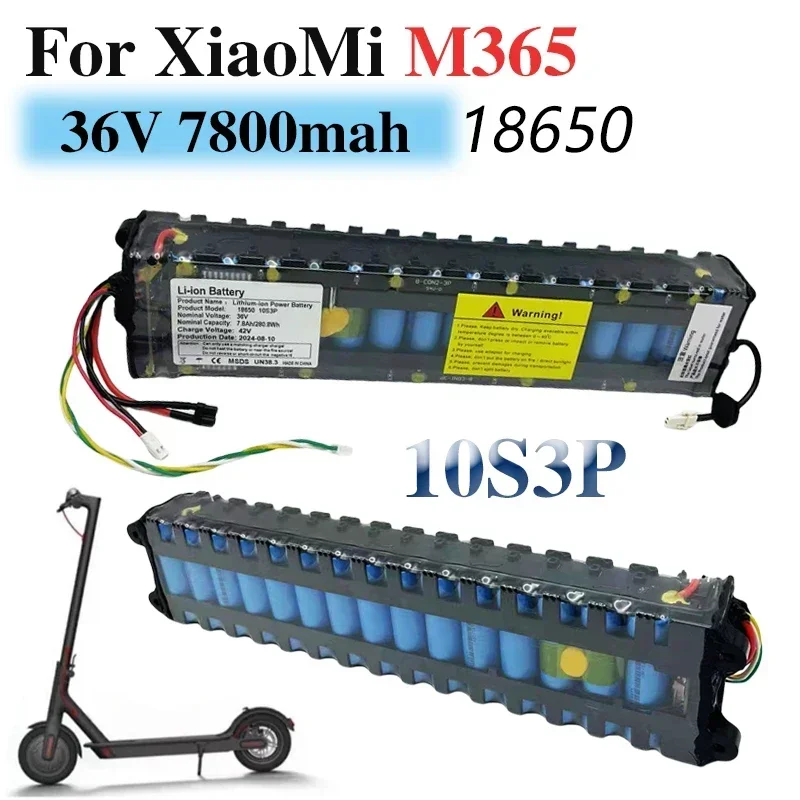 36V 7800mAh Li-Ion Battery Pack 10S3P NE1003-H Cell Communication Interface for Xiaomi M365 Electric Scooter M365/S1 battery