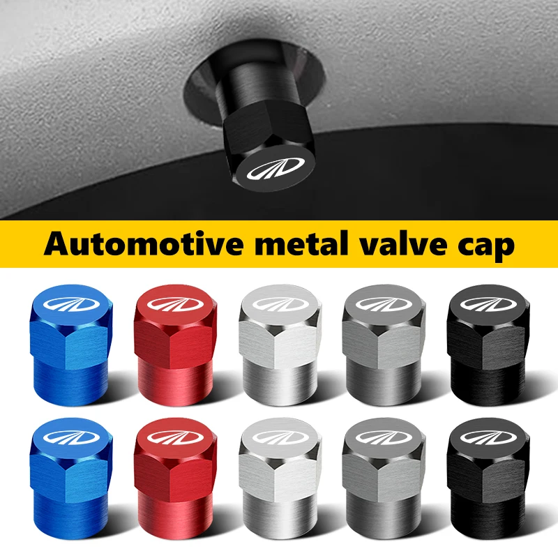 Para Mahindra: Kit 4 Peças de Tampas de Válvula de Pneu em Liga de Alumínio para Carro, Acessórios Antipoeira para Bolero KUV100 ‌   XUV700 ‌   XUV3XO Pik Up 4x4