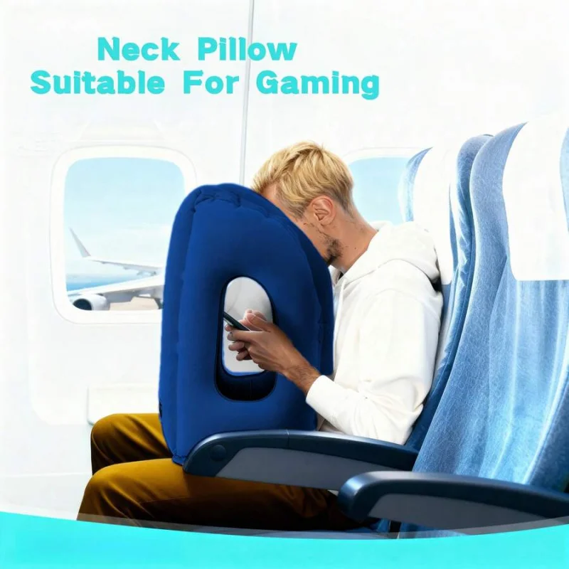 Neck Pillow Suitable For Gaming,Airplane Inflatable , Travel Essential, Suitable For Long-Distance Flights