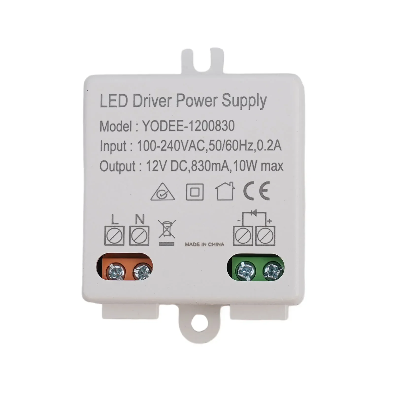 Clear markings easy electrical connection AC to DC 12V constant voltage LED power supply 10W drive power supply