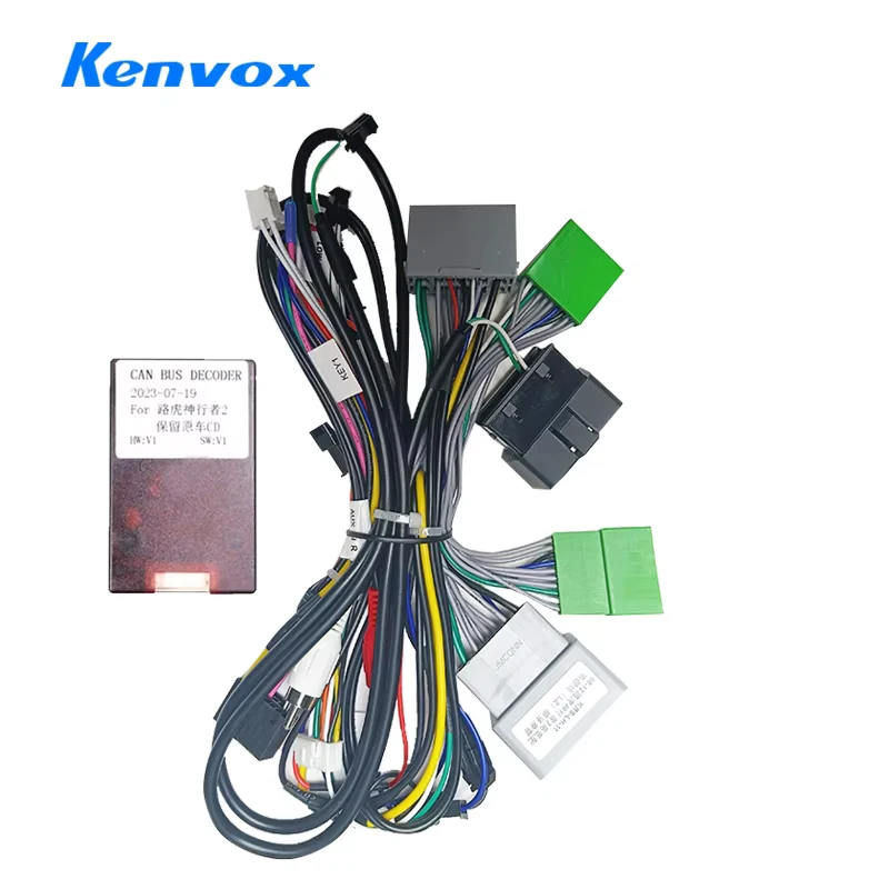 KENVOX 16Pin سلك السيارة تسخير Canbus صندوق أندرويد راديو ستيريو كابل الطاقة فك لاند روفر فريلاندر 2 LR2