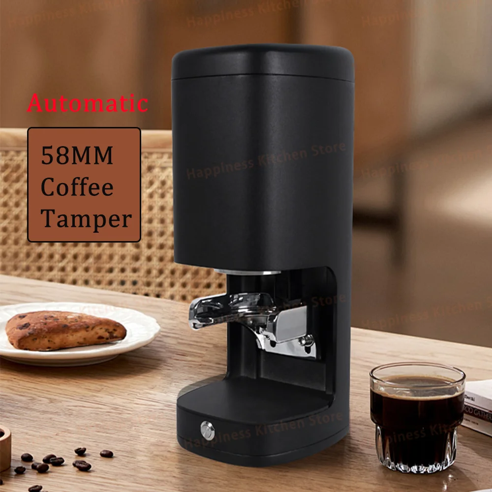 Automatic Coffee Tamper, Touchscreen Espresso Tamper, 58mm Electric Tamper, Flat or Ripple Tamper 110-240V Commercial