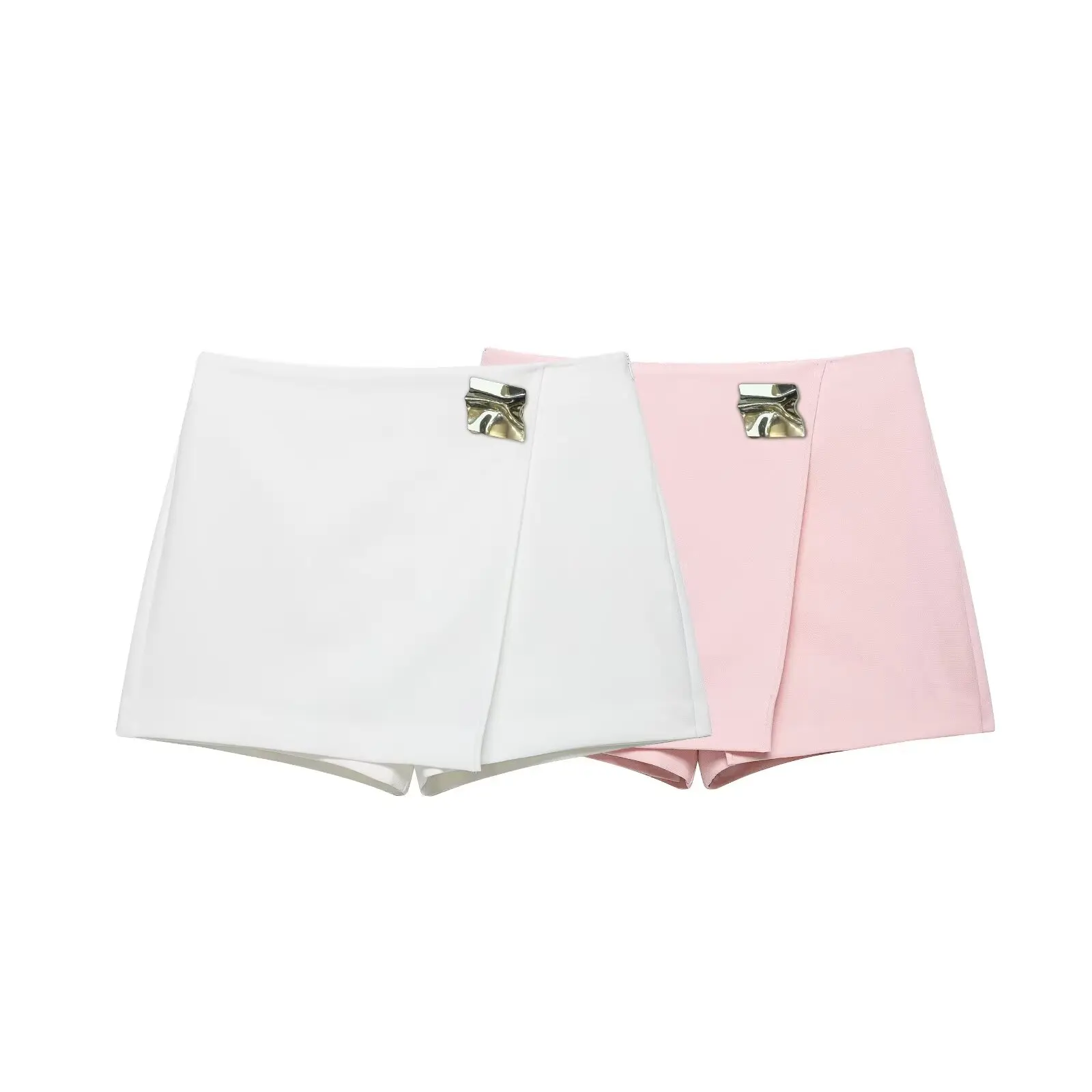 

Женские летние асимметричные кюлоты 2026 года: новая модная коллекция, ретро-стиль, с боковой молнией, универсальные, повседневные, шикарные короткие брюки для женщин