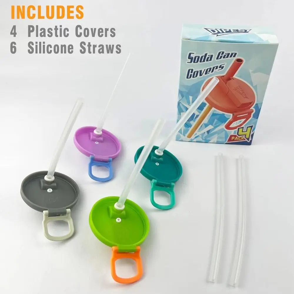 Soda Cup Cover Soda Can Lids Good Sealing Cup Accessories Drinking Tube Leak Proof Spill-proof Bottle Replacement Lid Baby