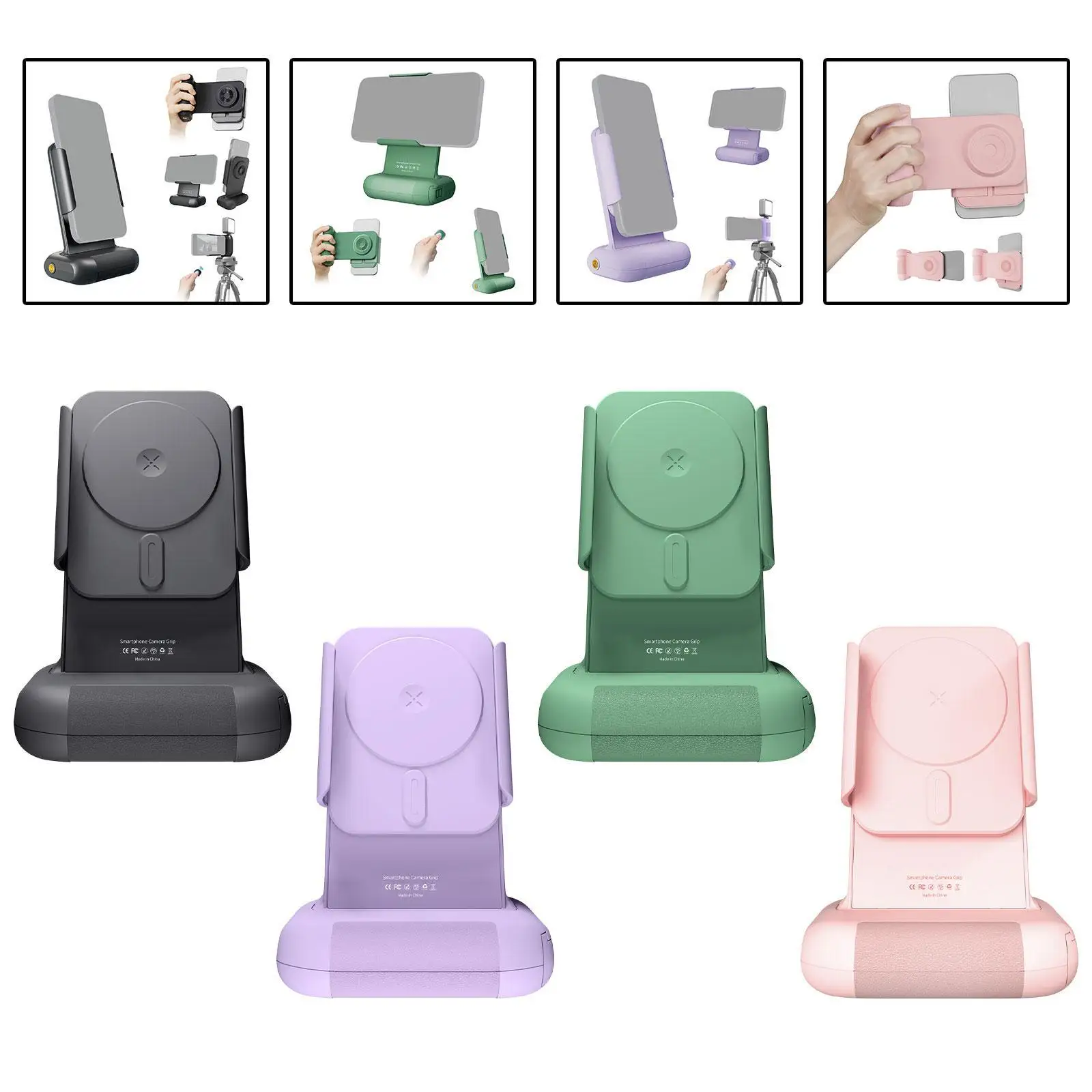 https://ae-pic-a1.aliexpress-media.com/kf/Sc09e160dbee04a878655a35277e6897eG.jpg Phone Camera Grip Handle Photo Auxiliary Adapter Portable Phone Rack Sturdy Lightweight Cellphone Camera Grip for Home Vlog